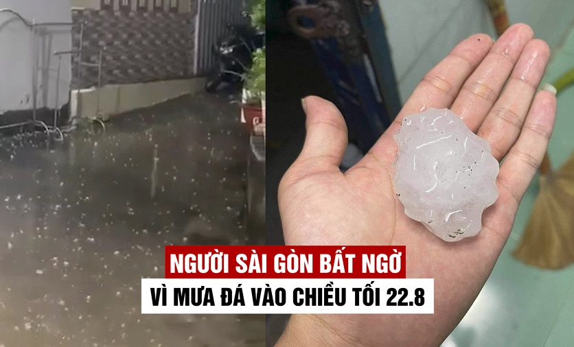 người sài gòn bất ngờ vì mưa đá, ảnh hưởng đến máy nước nóng năng lượng mặt trời