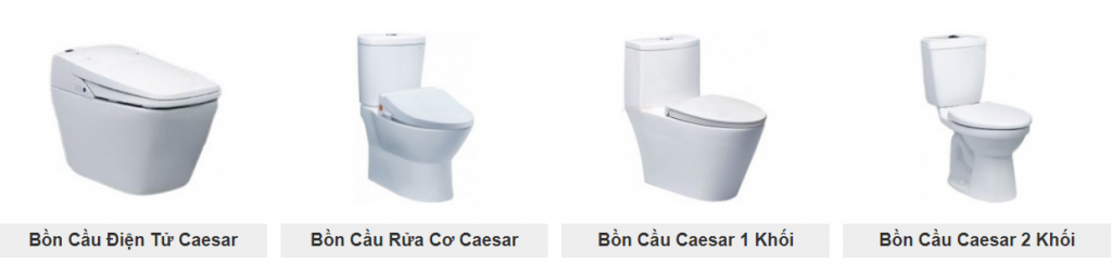 mẫu mã bồn cầu Caesar