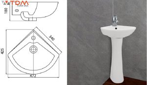 Tất cả mẫu lavabo góc chậu rửa rửa mặt kích thước siêu nhỏ