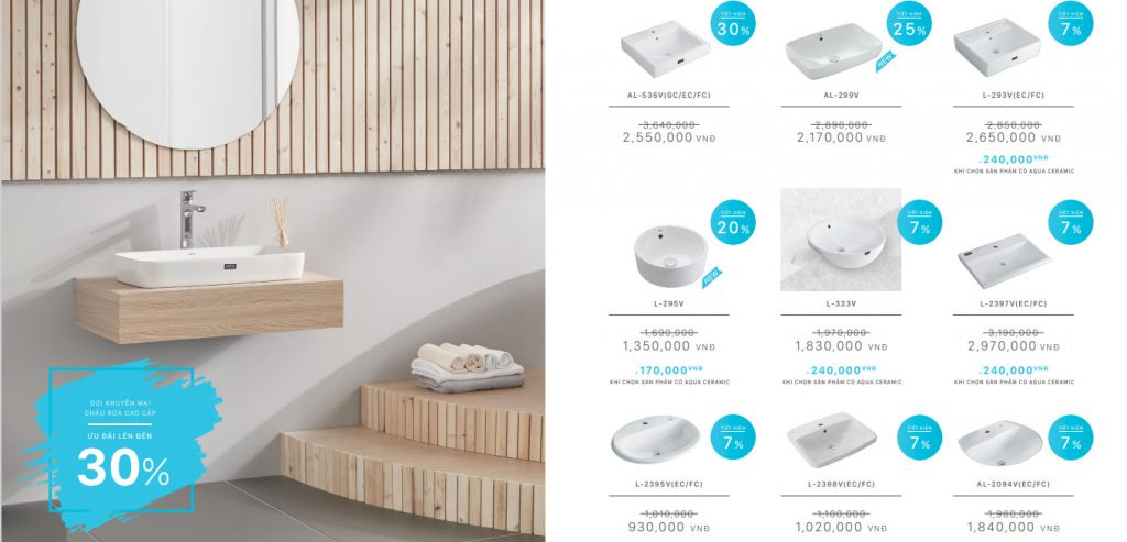 lavabo Inax giảm giá