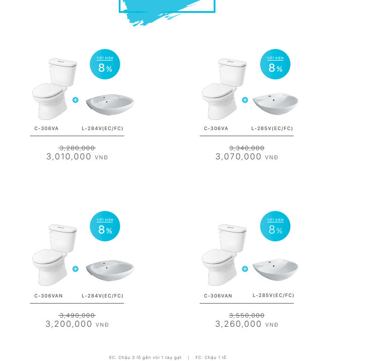 combo bồn cầu Inax Khuyến mãi mùa đông