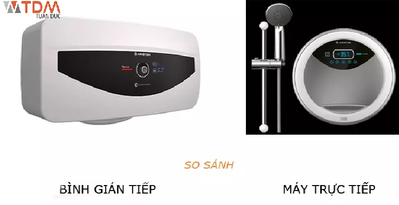 So sánh máy nước nóng trực tiếp và gián tiếp