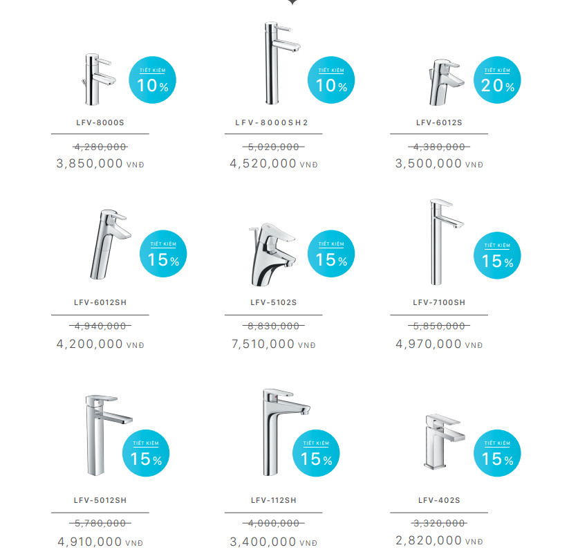 vòi lavabo Inax giảm giá