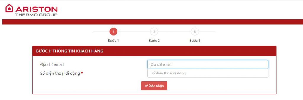 Cách 2: Đăng ký bảo hành online 