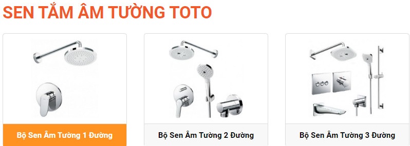 Sen âm tường TOTO 1, 2, 3 đường nước