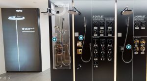 Bản vẽ đường nước lắp đặt đường ống cho sen âm tường Toto