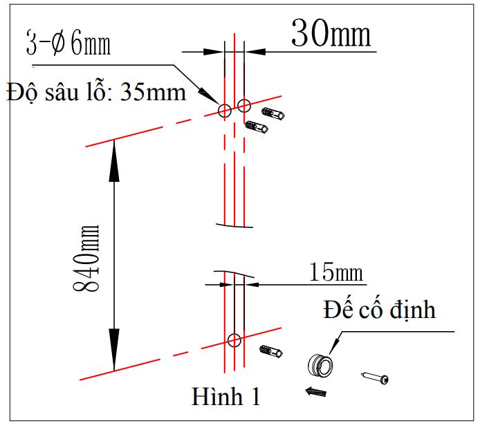 Hướng dẫn lắp đặt sen nóng lạnh TOTO-cố định thân sen