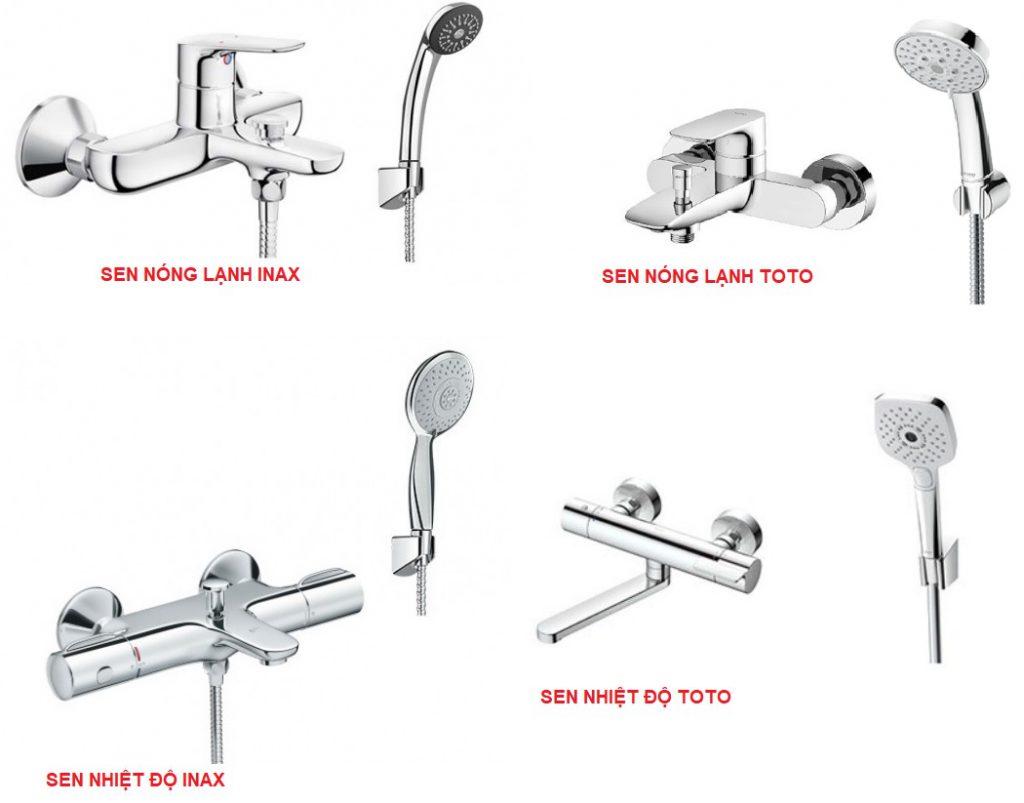 Sen nóng lạnh và sen nhiệt độ TOTO Inax