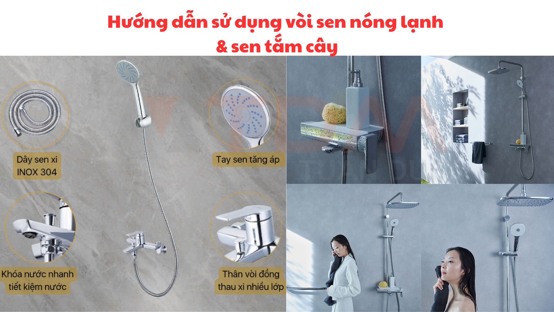 Hướng dẫn sử dụng vòi sen nóng lạnh và sen tắm cây: Từ lắp đặt đến bảo quản Hướng dẫn sử dụng vòi sen nóng lạnh và sen tắm cây: Từ lắp đặt đến bảo quản