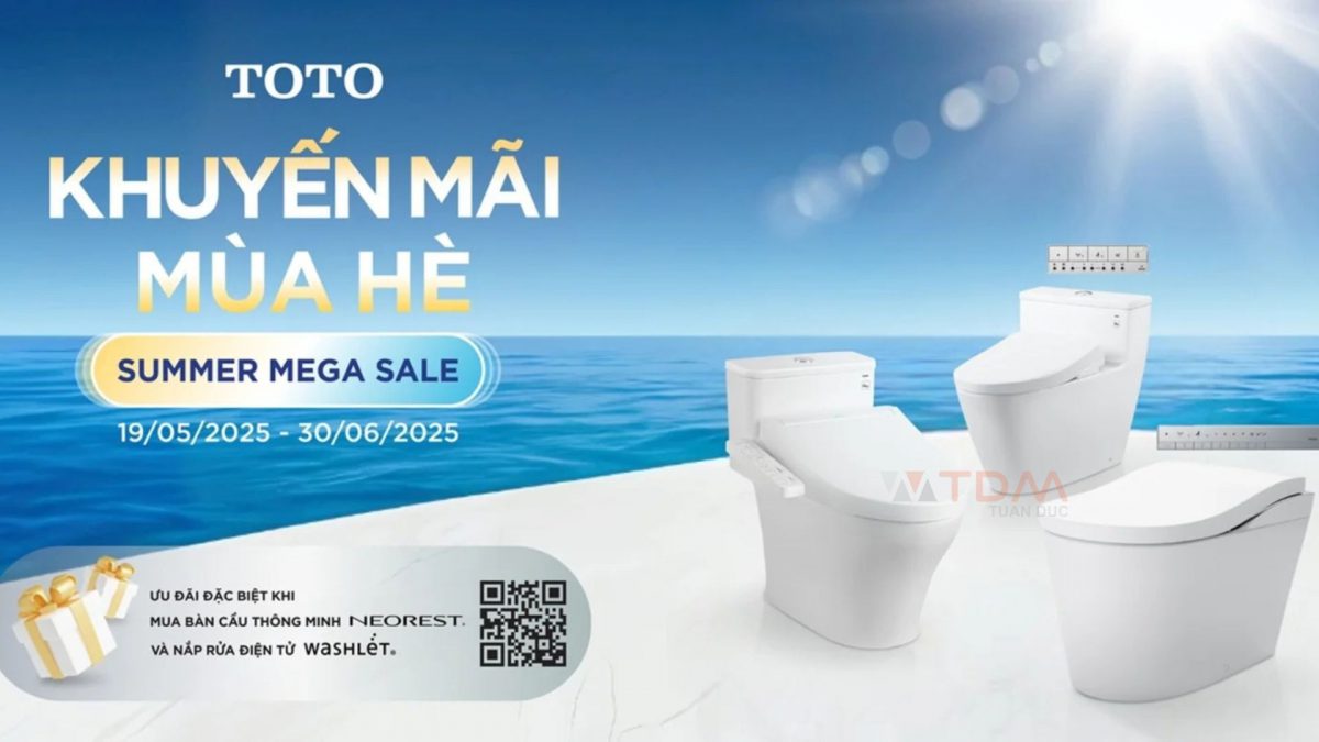 Khuyến Mãi Hè 2025 TOTO: Giảm Sốc Thiết Bị Vệ Sinh Cao Cấp Tại Đại Lý TDM Tuấn Đức