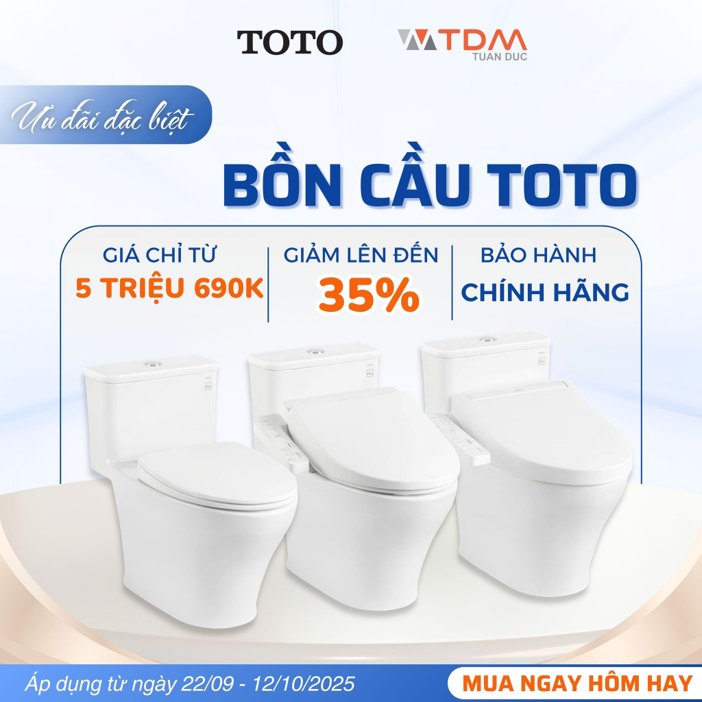 Bồn cầu TOTO – Công nghệ vệ sinh thông minh chuẩn Nhật