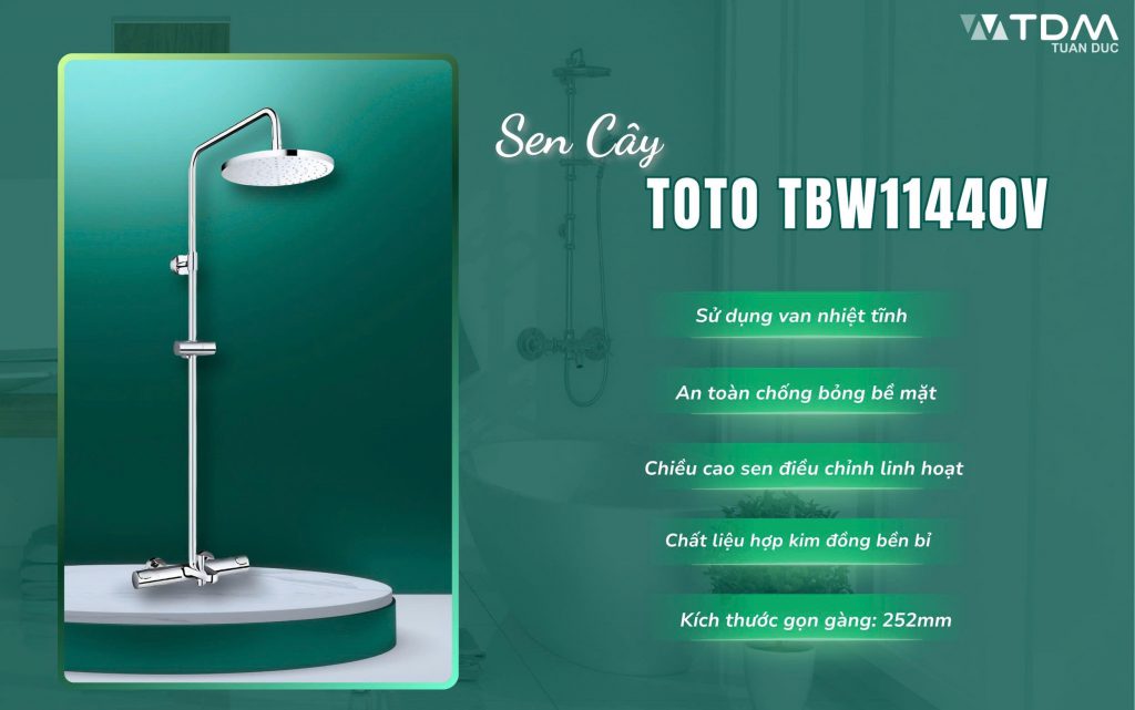 Vòi sen cây nhiệt độ TOTO TBW11440V