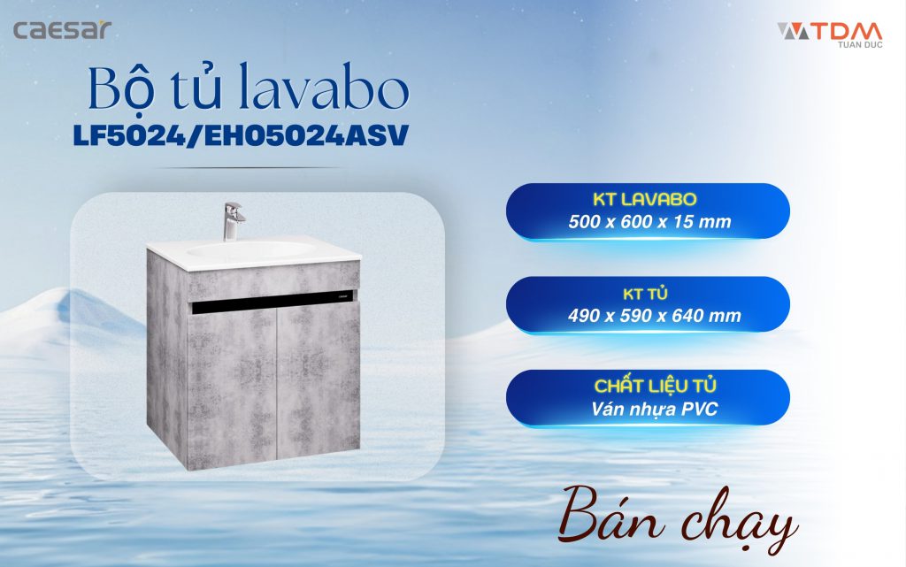 Bộ tủ lavabo Caesar LF5024 / EH05024ASV