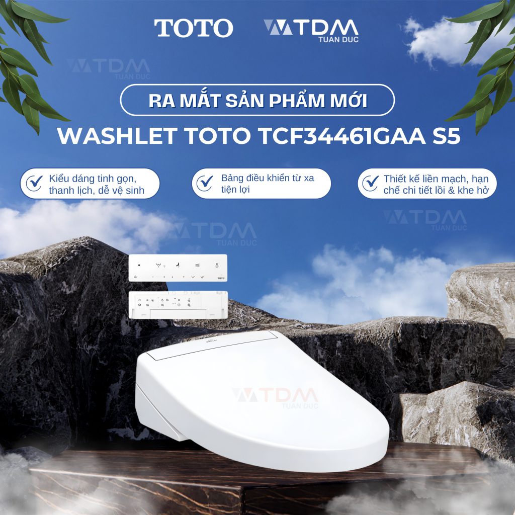 Nắp Rửa Điện Tử Washlet TOTO S5 – TCF34461GAA