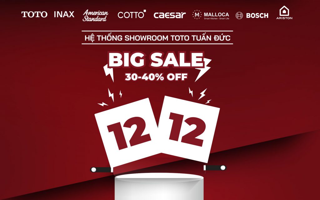 Siêu Sale 12-12 lên tới 40% cho nhiều thương hiệu tại TDM Tuấn Đức