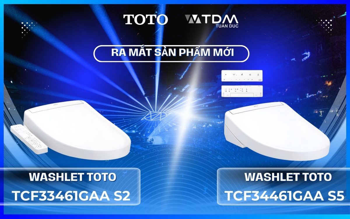 Nâng Tầm Trải Nghiệm Phòng Tắm Với Nắp Rửa Điện Tử Washlet TOTO S5 & S2 Chính Hãng Tại TDM Tuấn Đức