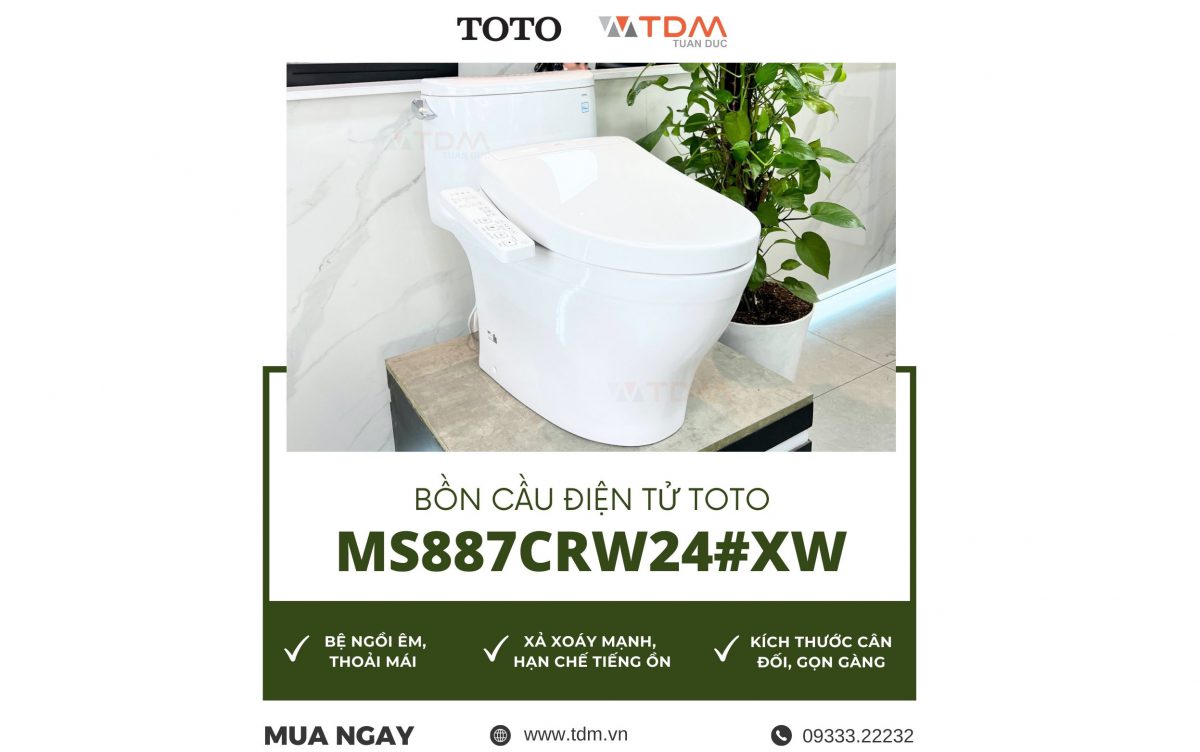 Bồn Cầu Điện Tử TOTO MS887CRW24 Washlet TCF33461GAA S2 Giấu Dây – Dòng Mới Nhất Cuối Năm 2025