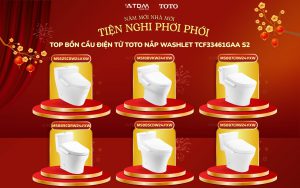 Top Bồn Cầu Điện Tử TOTO Washlet TCF33461GAA S2 Giấu Dây Mới Nhất Cuối Năm 2025