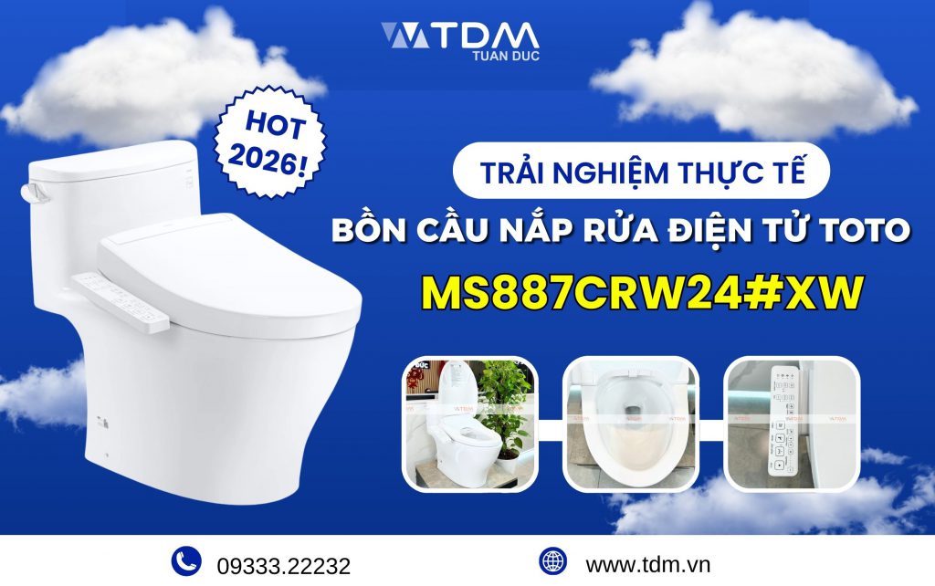Trải nghiệm thực tế Bồn cầu điện tử TOTO MS887CRW24
