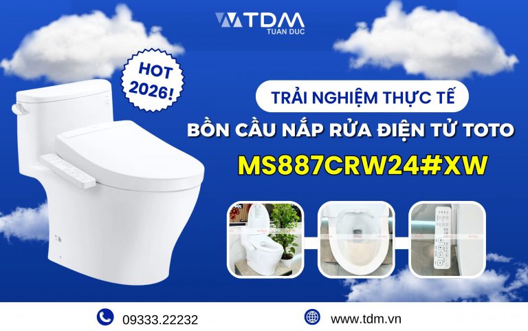 Trải nghiệm thực tế Bồn cầu điện tử TOTO MS887CRW24