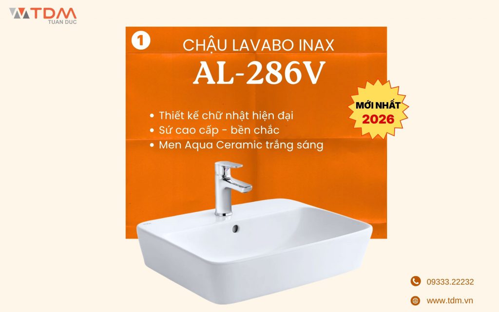 Chậu Lavabo Inax AL-286V mới nhất 2026