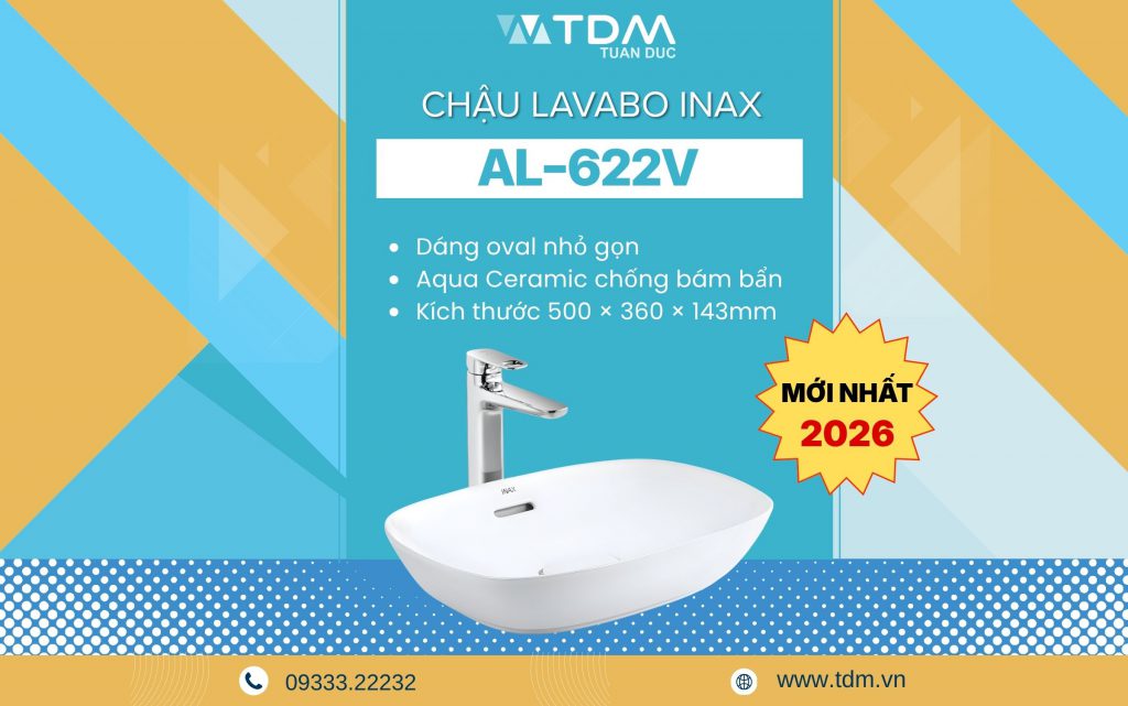 Chậu rửa Lavabo INAX AL-622V mới nhất 2026