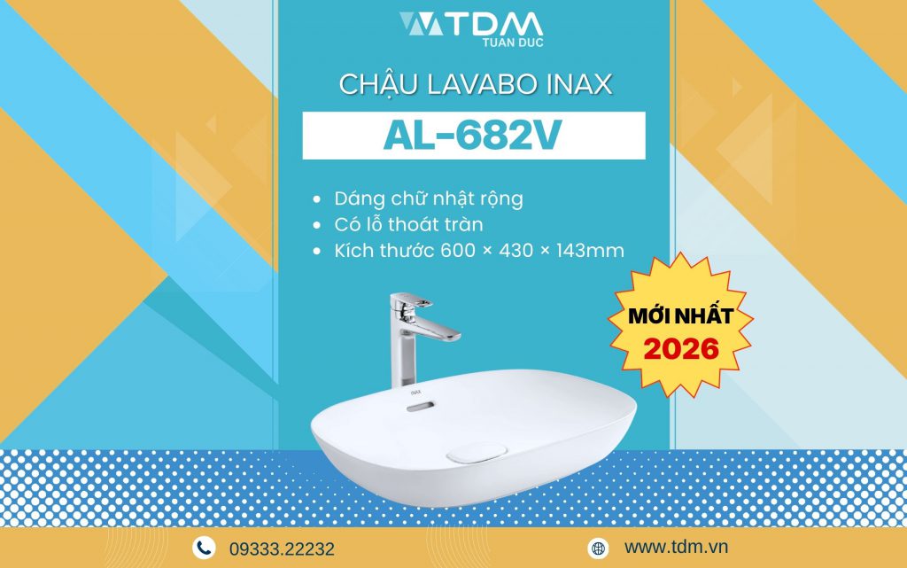 Chậu rửa Lavabo INAX AL-682V mới nhất 2026