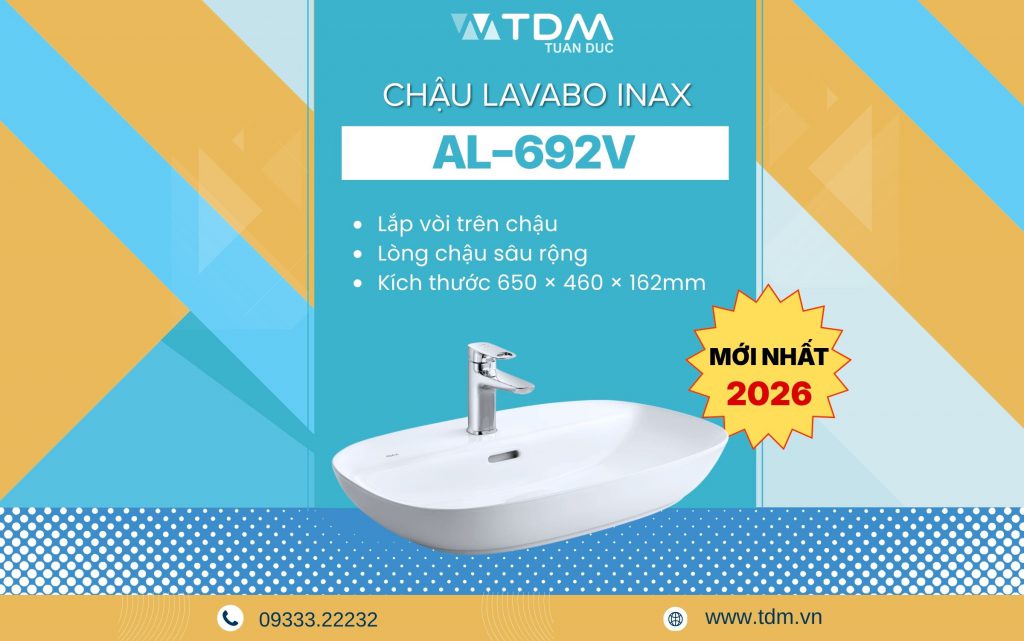 Chậu rửa Lavabo INAX AL-692V mới nhất 2026