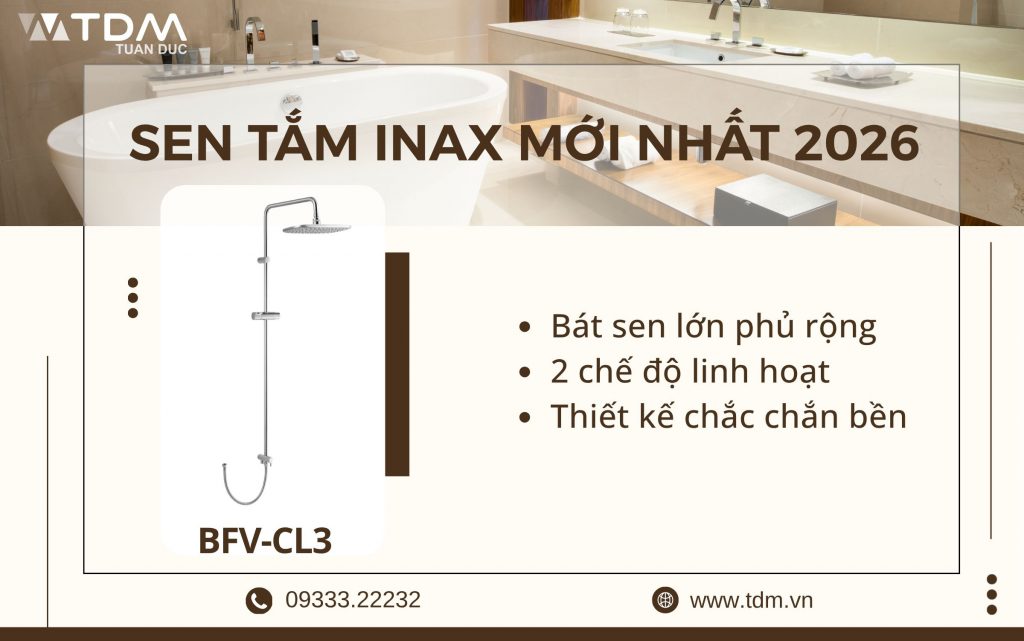 Sen tắm đứng INAX BFV-CL3 mới nhất 2026 