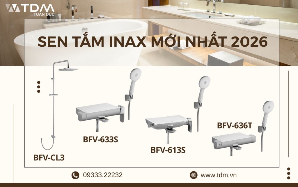 Top vòi sen tắm INAX mới nhất 2026