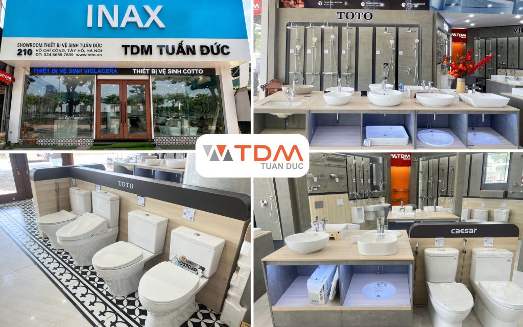 Khám phá không gian trưng bày thiết bị phòng tắm chính hãng tại TDM Tuấn Đức Hà Nội