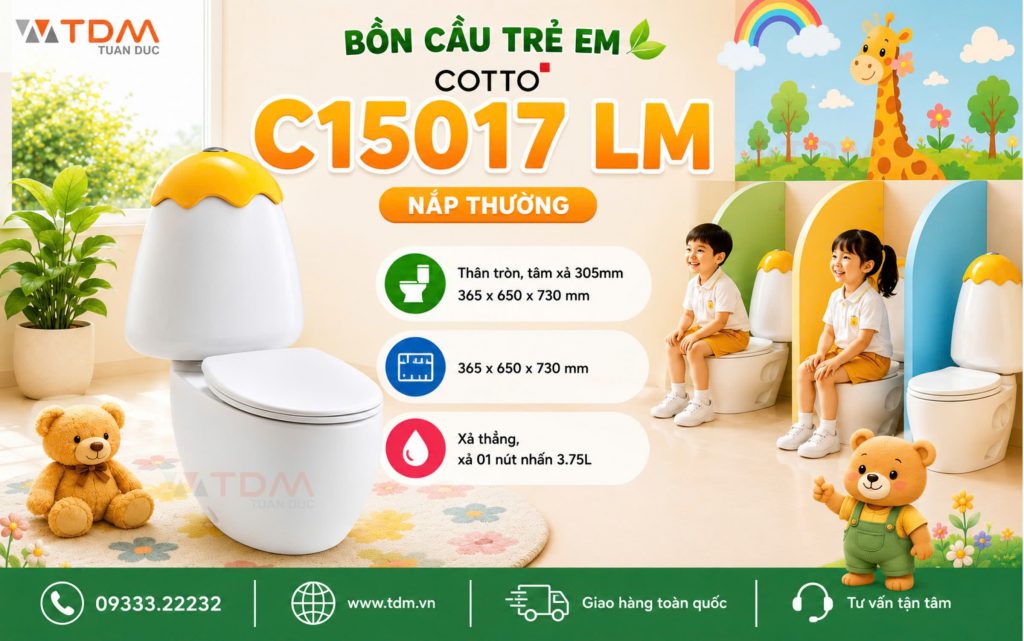 Bồn cầu mini 2 khối trẻ em COTTO C15017 LM tại TDM Tuấn Đức