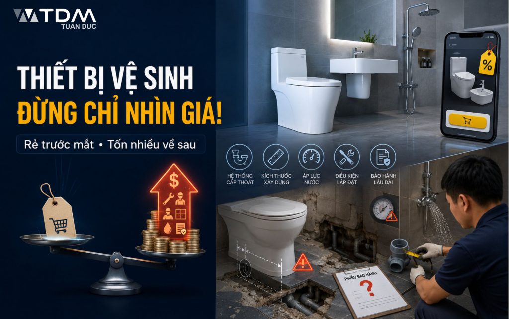 Vì sao mua thiết bị vệ sinh không nên chỉ nhìn giá?