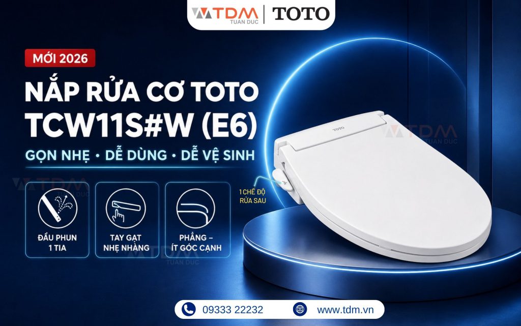Nắp rửa cơ TOTO TCW11S mới nhất 2026 đã có mặt tại TOTO Tuấn Đức