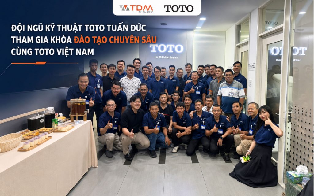 Đội ngũ kỹ thuật TOTO Tuấn Đức tham gia khóa đào tạo chuyên sâu cùng TOTO Việt Nam