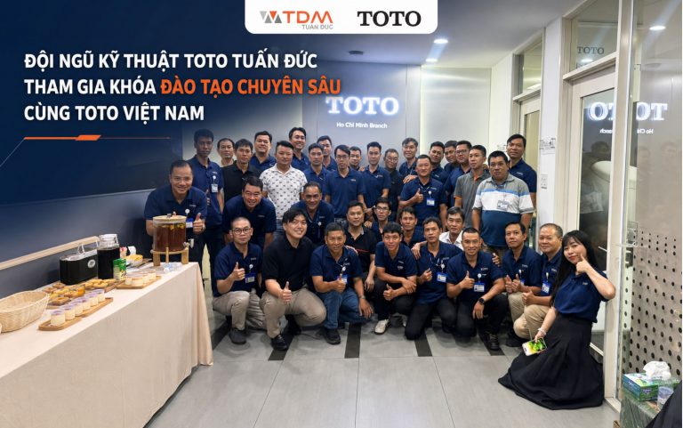 Đội ngũ kỹ thuật TOTO Tuấn Đức tham gia khóa đào tạo chuyên sâu cùng TOTO Việt Nam
