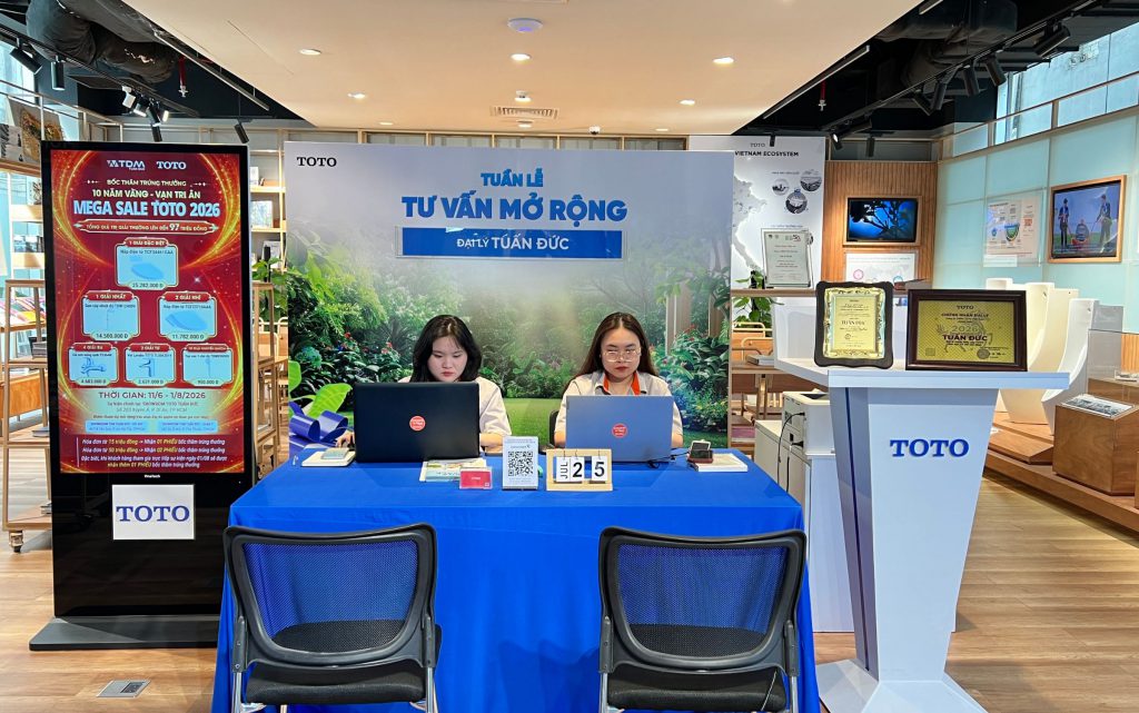 Tuần lễ tư vấn & Mở rộng bán hàng của TOTO Tuấn Đức tại Showroom TOTO trong mùa sự kiện Mega Sale TOTO 2026