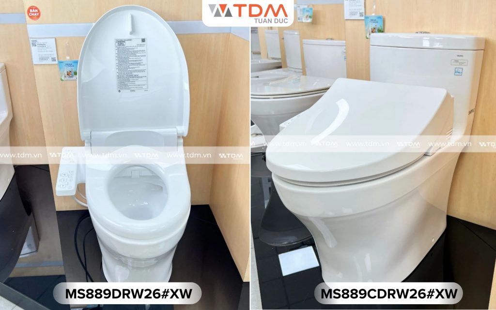 Bồn cầu bệt 1 khối TOTO MS889DRW26 và MS889CDRW26 giấu dây tại TDM Tuấn Đức