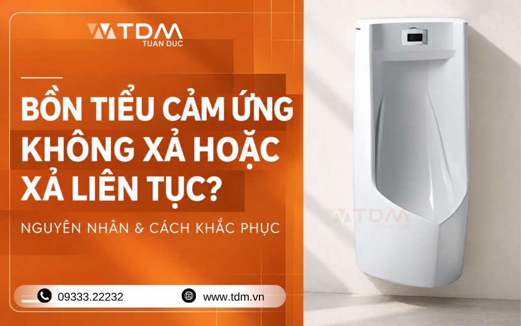 Cách khắc phục bồn tiểu nam cảm ứng không xả nước hoặc xả liên tục