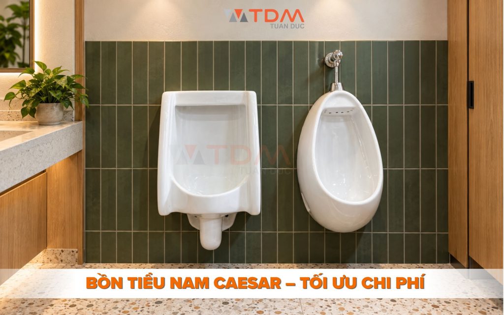 Bồn tiểu nam Caesar giải pháp tối ưu chi phí và thiết kế tiện lợi