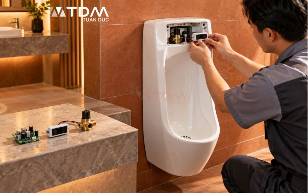 Khi nào nên thay thế linh kiện nội bộ bồn tiểu cảm ứng thay vì mua mới toàn bộ