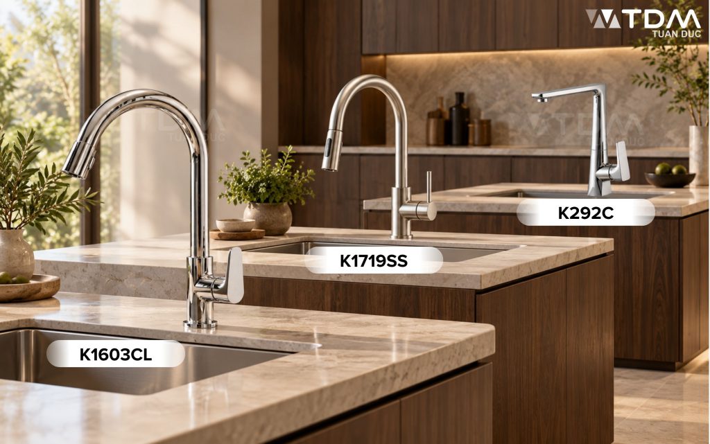 Top vòi rửa chén Malloca kiểu dáng hiện đại tối ưu hot 2026
