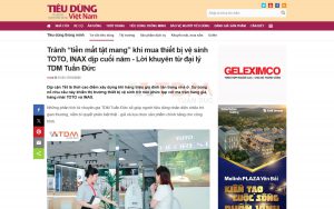 Báo tiêu dùng Việt Nam đưa tin cảnh báo mua thiết bị vệ sinh TOTO INAX giá rẻ dịp cuối năm