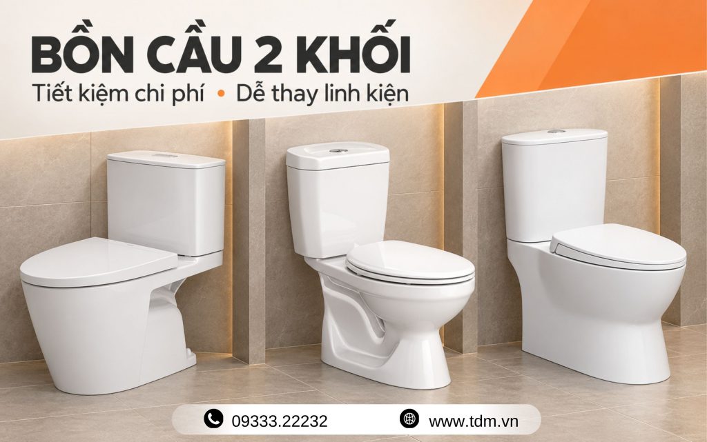 Top bàn cầu xí bệt 2 khối giá rẻ nhỏ gọn dễ dàng lắp đặt 