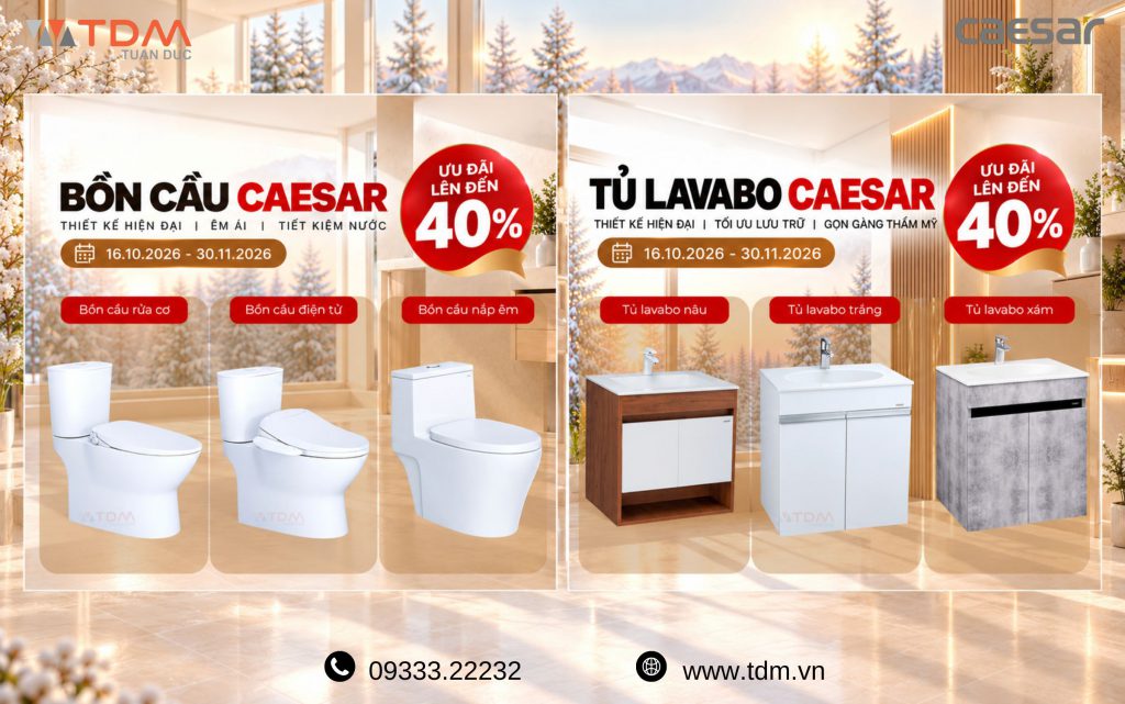 Bồn cầu và Tủ Lavabo PVC chống thấm nước PVC chính hãng giảm giá lên đến 40%