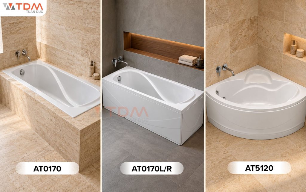 Bồn tắm xây - bồn tắm chân yếm - bồn tắm góc chân yếm caesar giá tốt chính hãng