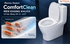Công nghệ men kháng khuẩn ComfortClean trên thiết bị vệ sinh American Standard