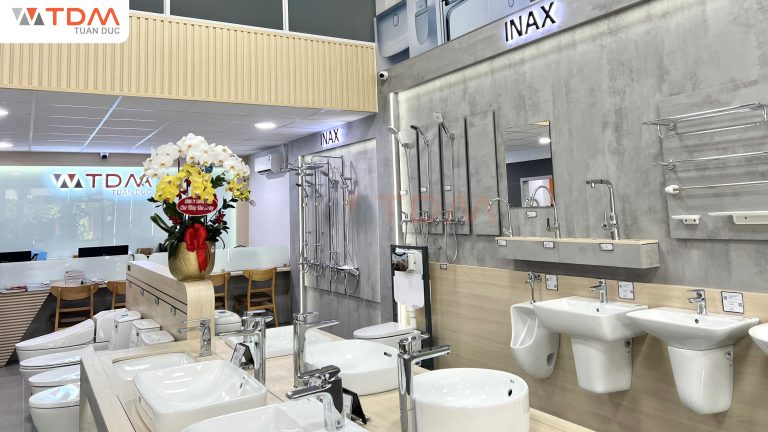 Showroom TDM Thỉ Dầu Một tại 112 Nguyễn Văn Trỗi, phường Phú Lợi, TP.HCM – Phân phối thiết bị vệ sinh INAX chính hãng, phục vụ khách hàng tại Bàu Bàng, Dầu Tiếng, Chơn Thành và Đồng Xoài.