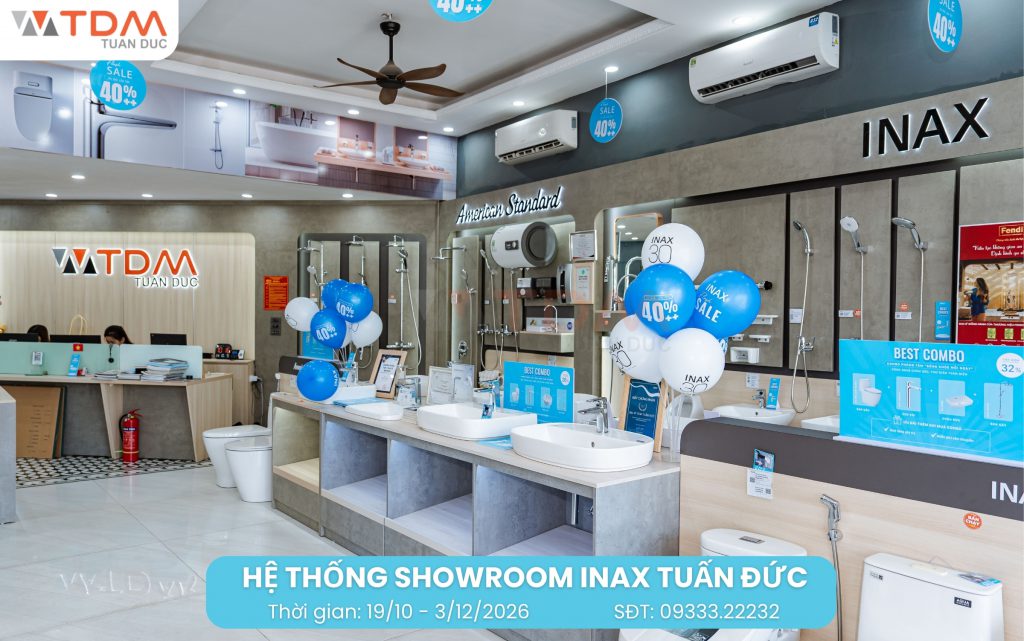 Flash Sale INAX 30 năm tri ân khách hàng lên đếm 40% tại INAX Tuấn Đức
