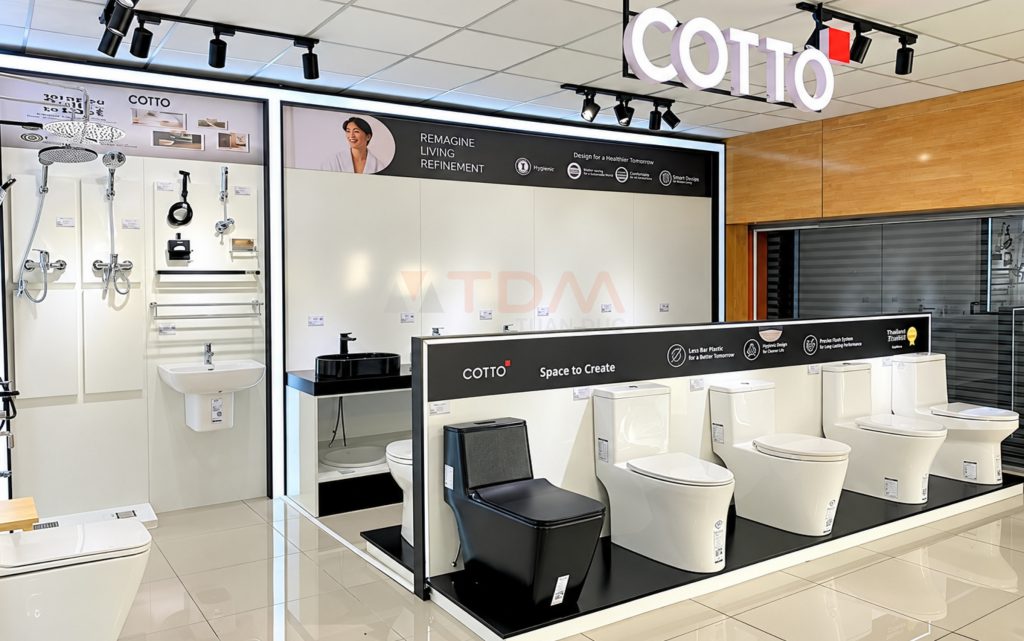 Hệ thống Showroom Cotto Tuấn Đức phân phối thiết bị vệ sinh Cotto Thái Lan chính hãng quốc